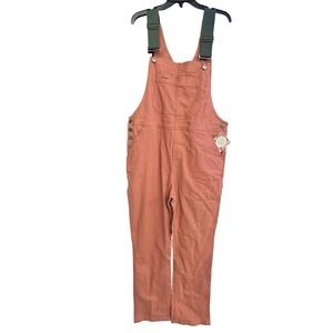 Molly Yeh Denim Bib Overalls Women Size XL Pink Jean Tractor Supply Farm